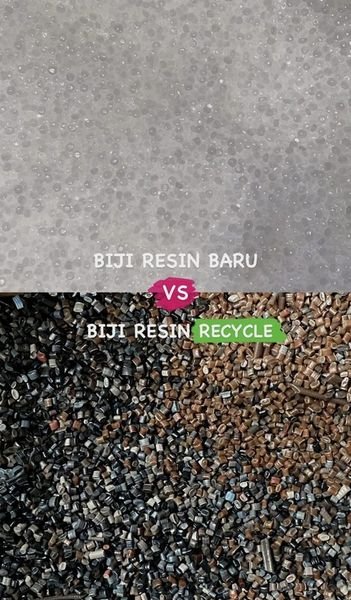 Biji resin virgin vs recycled dari gudang polyta
